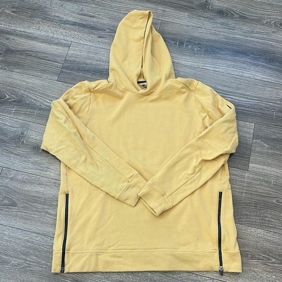 Men's Lux French Terry Pullover Hoodie Gold Medium mustard color - Picture 1 of 4
